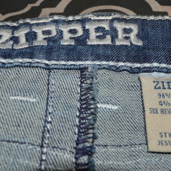 'ZIPPER PREMIUM' VINTAGE BLUE DENIM MINISKIRT 9(L) - Picture 8 of 8